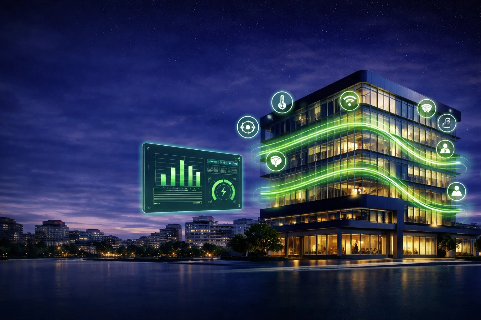 Bâtiment tertiaire intelligent — supervision GTC centralisée